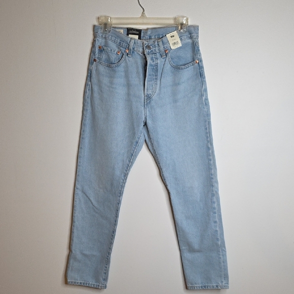 Levi's 501 Original Classic Light Blue Jeans Cropped 27x28 NEW with Tags!! - Picture 1 of 8